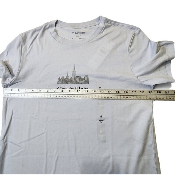 Calvin Klein Womens Top Classic Fit Short Sleeve NY Graphic Print‎ Size Medium - Picture 4 of 6